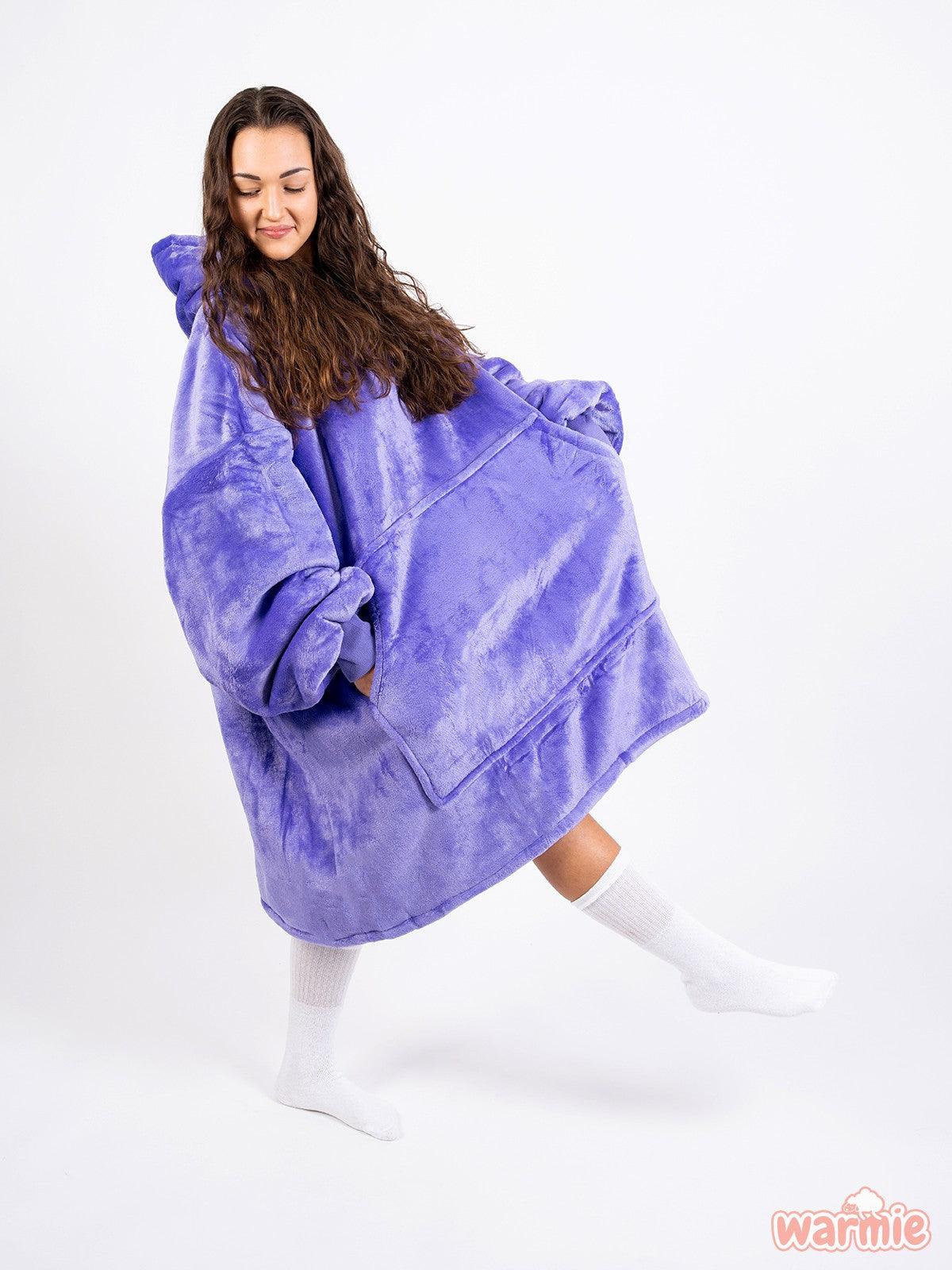 Hřejivá mikinová deka Warmie fialová