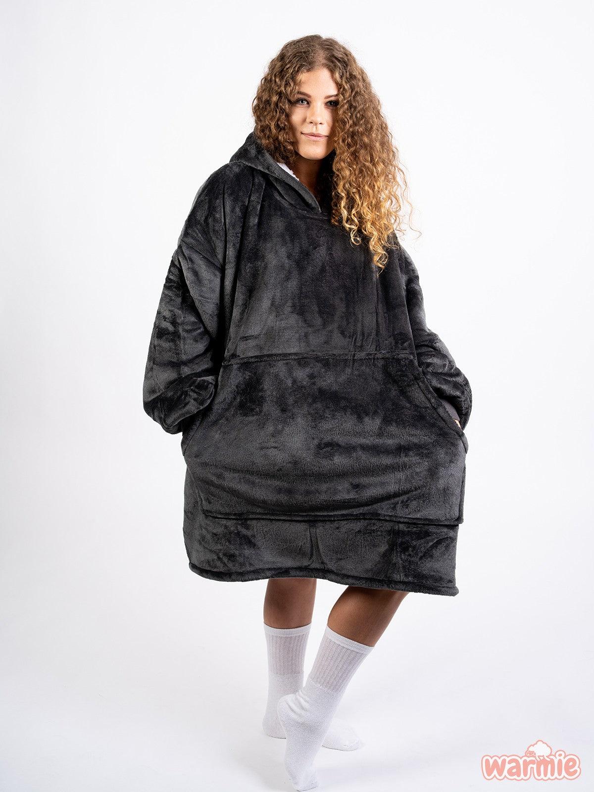 Hřejivá mikinová deka Warmie šedá