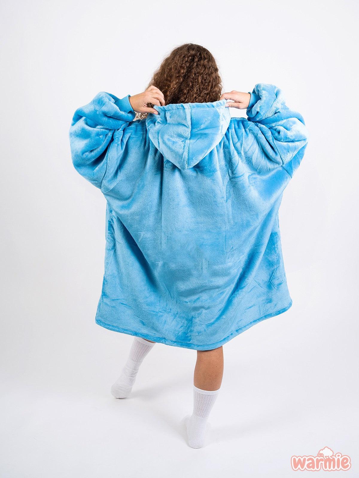 Hřejivá mikinová deka Warmie modrá